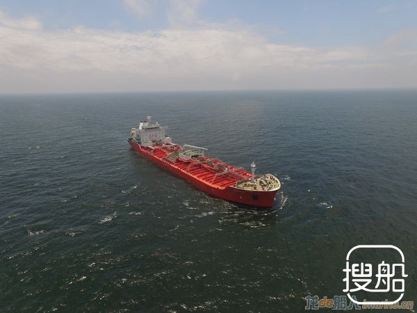 韩通船舶重工38000吨不锈钢化学品船完成试航