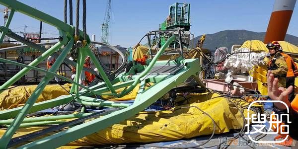 警方开始调查三星重工起重机倒塌事故
