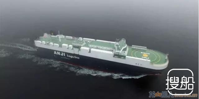 金陵船厂3800PCTC首制船“安吉23”轮试航