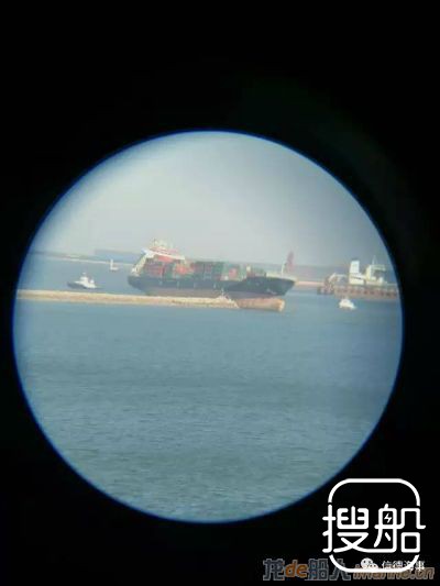 中谷海运集装箱船在鲅鱼圈港区搁浅