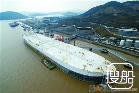 超巨型原油轮“泰欧”来访舟山港