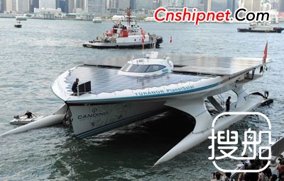 全球首艘环球航行太阳能船抵港