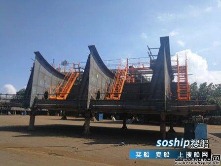 外高桥造船 外高桥造船实现SBM FPSO首制分段高质量放行进涂