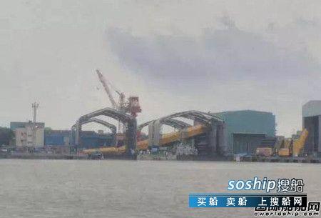 印度船厂龙门吊倒塌 印度船厂龙门吊被风吹倒砸了在建护卫舰