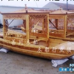 画舫木船 单亭画舫旅游观光木船图1