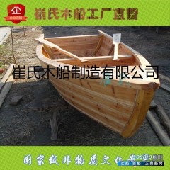 清河崔氏 供应崔氏手工木船尖头船贡多拉景观船图1
