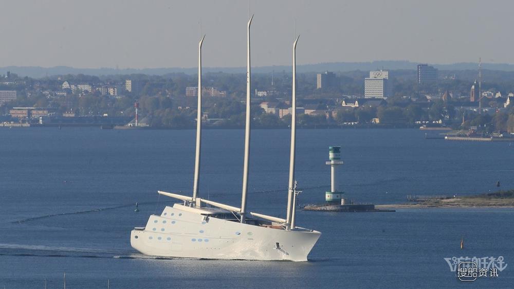 全球最大帆船游艇 全球最大帆船A海试照片