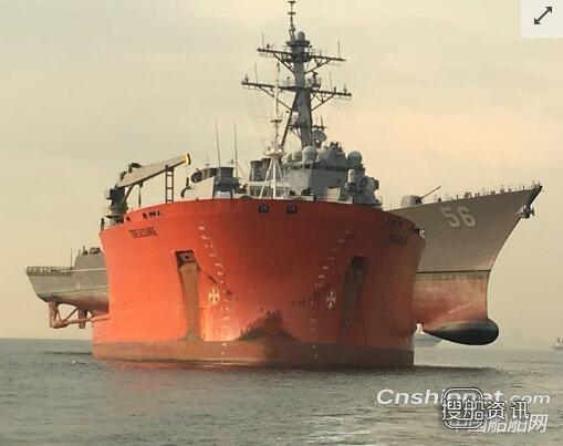 麦凯恩驱逐舰 美军驱逐舰“麦凯恩”号被撞遭中国半潜船“公主抱”