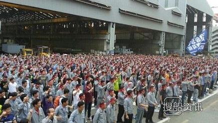 山海关船厂工资多少 韩国三大船厂亏损上亿将举行联合罢工