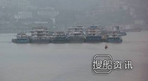 乌江洪峰 洪峰过境涪陵船舶避险停乌江