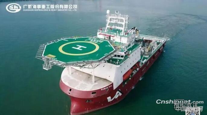 广新海工90米电力推进船完成试航