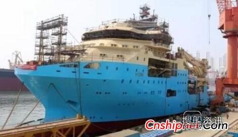大连中远船务深水海工作业辅助船2号船顺利完成特涂工程
