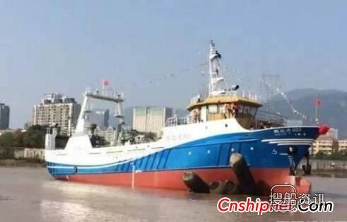 浙江方圆造船2艘44.8米远洋拖网渔船顺利下水