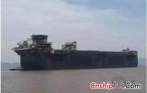 舟山中远船务在建浮式生产储油船完成坞内工程