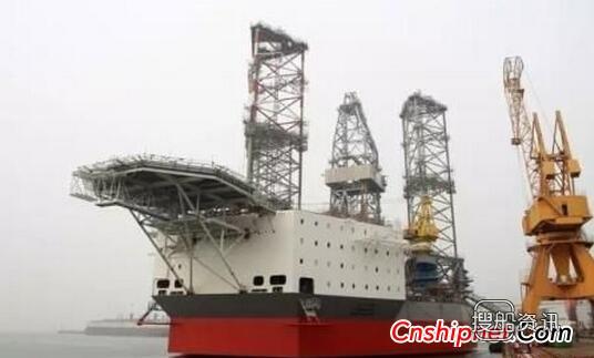 山海关船舶重工首座CJ50型自升式钻井平台顺利下水