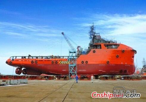 广州航通船业65米A系列多用途海洋工程船顺利下水