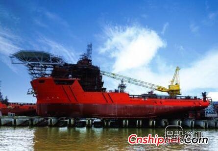 广州航通船业一艘85米C系列水下支持维护船下水