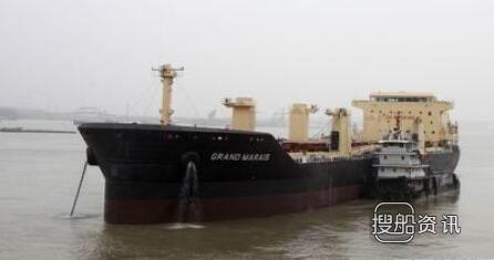 江东船厂6#35000吨散货船离厂海试