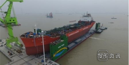 韩通船舶重工38000吨不锈钢化学品船成功下水