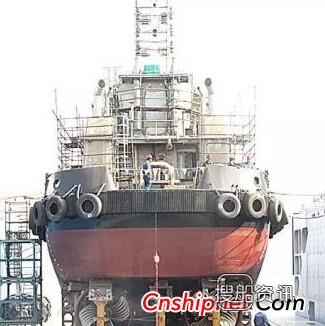 广东新船重工第三艘32米50吨拖轮顺利下水