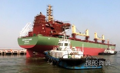 新港船舶重工1艘节能环保型散货船试航