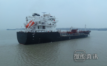 江苏正屿3500DWT沥青船试航