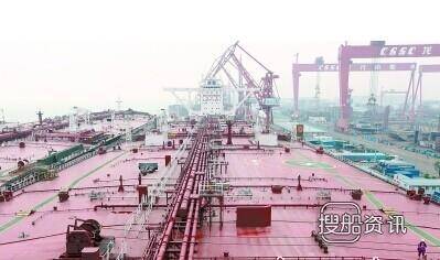 广州广船国际全国最大原油轮“凯桂”完工