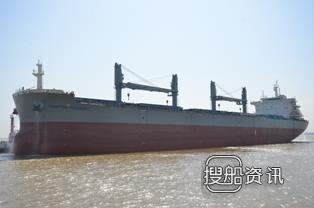 韩通船舶64000吨散货轮HT64-129试航归来