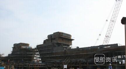 烟台打捞局船厂2艘8200HP操锚拖船船体大合龙