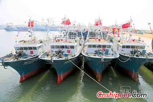 和泰船舶4艘40米远洋渔船下水