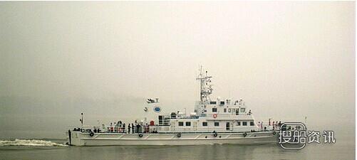 舟山定海区新打造300吨级渔政船顺利下水