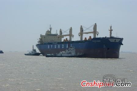 韩通船舶57000吨散货轮HT57-117成功试航