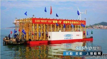 振华重工首个深远海鲍鱼养殖平台投产