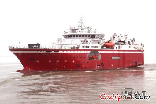 上海船厂多缆物探船“发现6”号试航归来