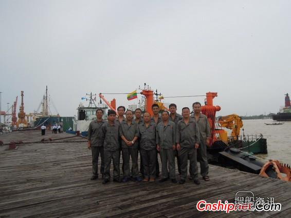 河船重工建造的第一批工程船成功运抵缅甸