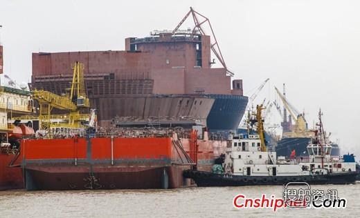 南通中远船务“T-18”钻井辅助船N512下水