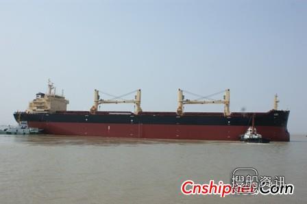 韩通船舶57000吨散货轮HT096成功试航