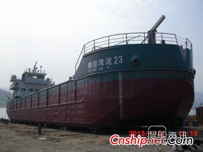 荣业船舶3艘1000M3自航开体泥驳将下水