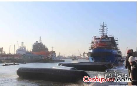 中交博迈科46米操锚拖船顺利下水