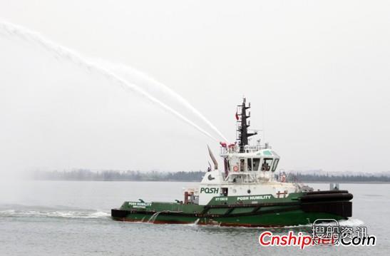 粤新造船32米全回转拖轮成功试航