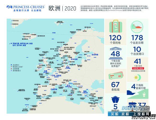 公主邮轮将部署多艘新船舰巡航2020年欧洲航季