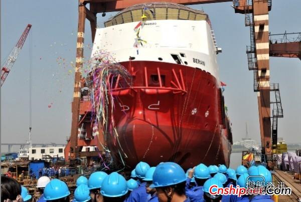 镇江船厂新型海工船下水并喜获海工船大单