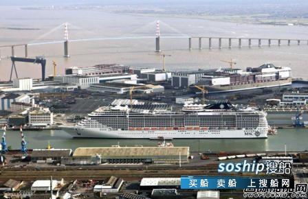 法国大西洋船厂建造地中海鸿图号邮轮出坞