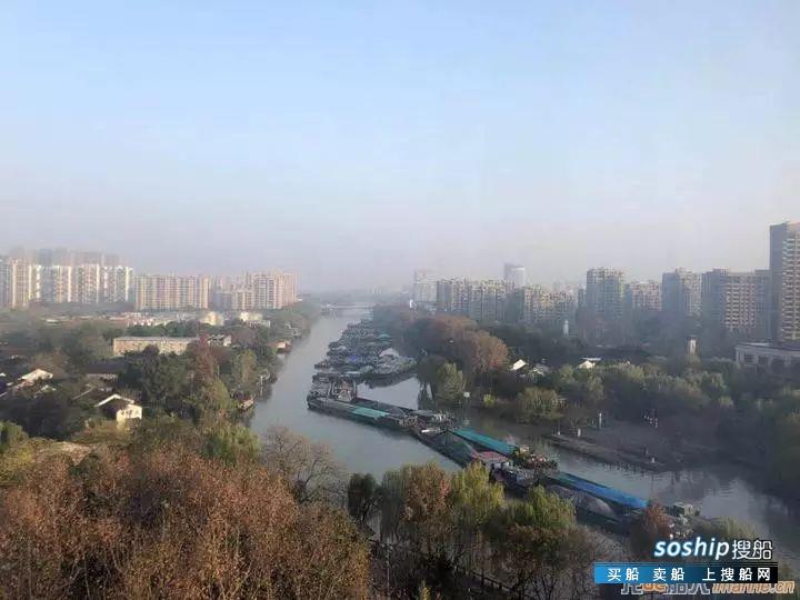 京杭运河堵船了