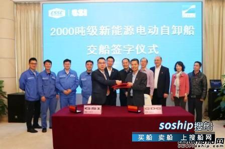 广船国际正式交付全球首艘千吨级纯电动船