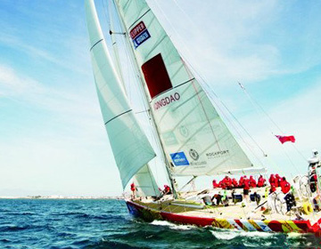 克利伯环球帆船赛 克利伯环球帆船赛第五航段收帆 “青岛号”夺季军