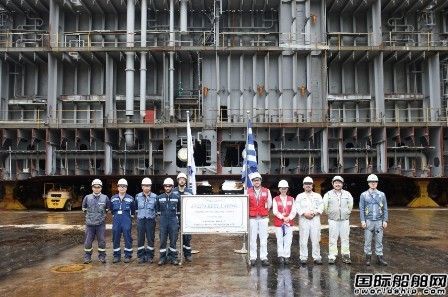 三星重工为GasLog建造第三艘18万方LNG船铺龙骨