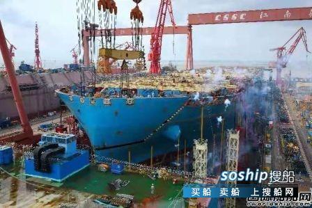 沪东中华首制双燃料22000箱船完成全船贯通