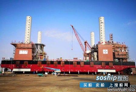 振华重工1200T自升式风电安装船“三航风和”号下水