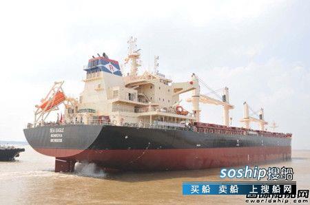 口岸船舶3.85万吨散货船（TK1026）海试凯旋